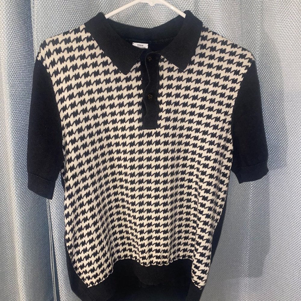 Urban Outfitters - Houndstooth Knit Polo
